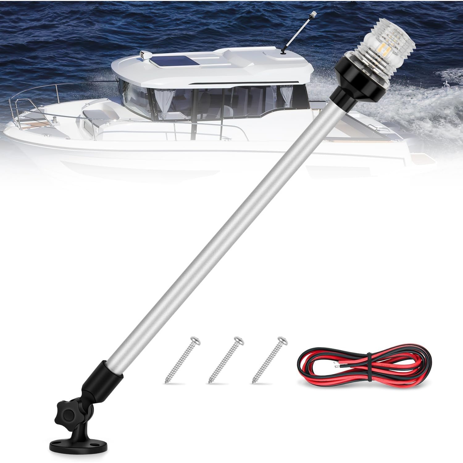 Fishing Boat Navigation Light - 닐라이트 마린 보트 선미등 24인치 화이트
